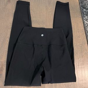 Black Ribbed Leggings